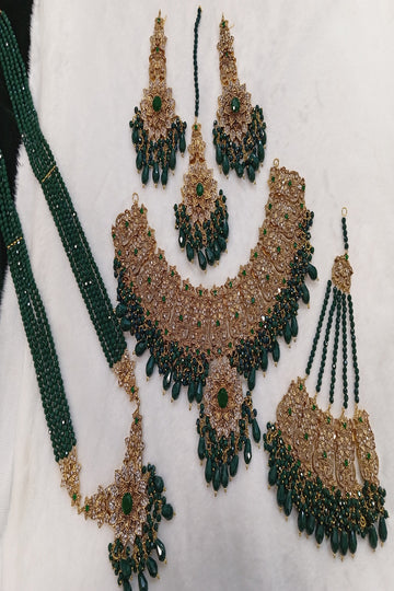 HS | JEWELLERY | GREEN BRIDAL SET