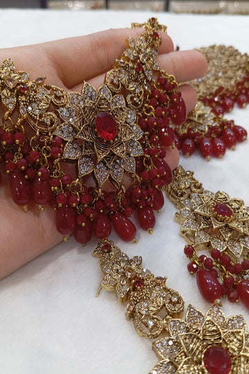 HS | JEWELLERY | RED BRIDAL SET