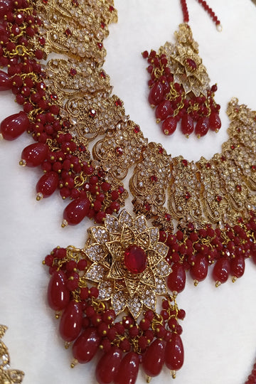 HS | JEWELLERY | RED BRIDAL SET