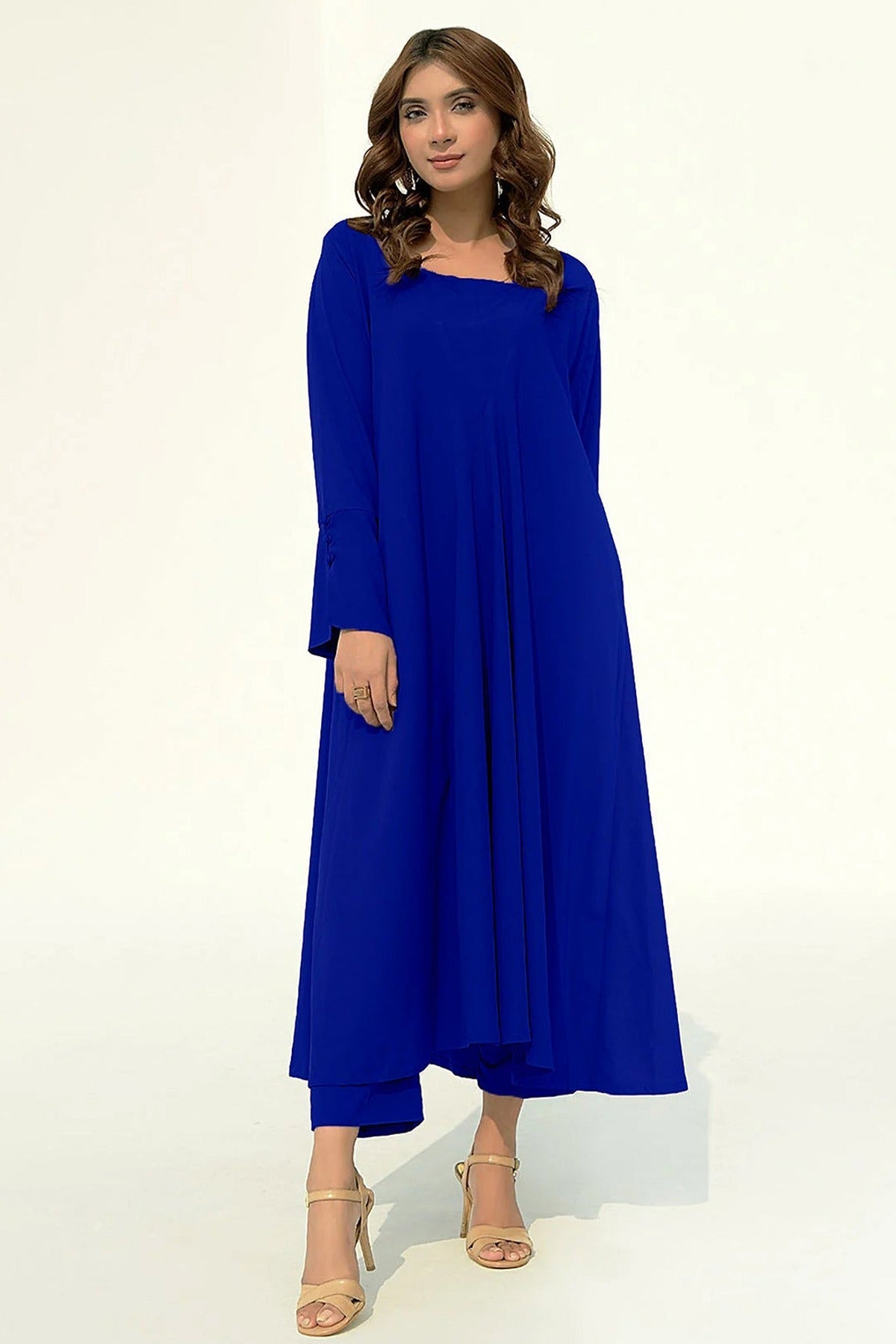 PEACH REPUBLIC | SAPPHIRE BLUE A-LINE DRESS